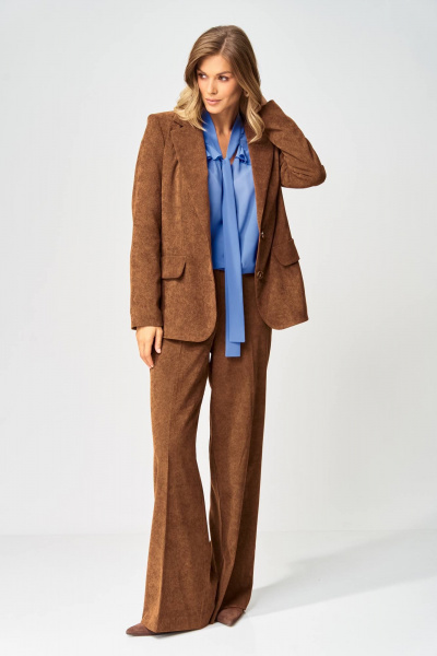 Брюки, жакет Gizart 5411 коричневый - фото 7