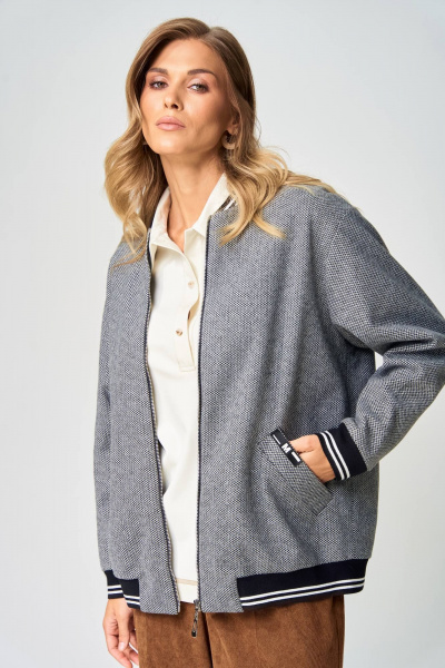 Бомбер Gizart 15416 серый - фото 7