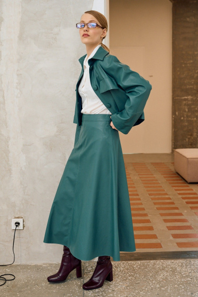 Жакет, юбка Lokka 1689 бирюзовый - фото 6