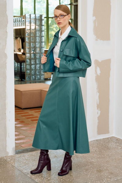 Жакет, юбка Lokka 1689 бирюзовый - фото 3