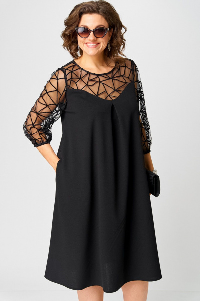 Платье EVA GRANT 7279С черный - фото 6