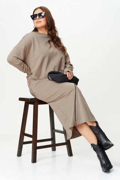 Платье SOVA 11255 серый - фото 8