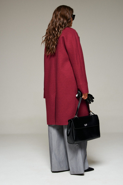 Пальто, пояс Beautiful&Free 7020 винный - фото 4