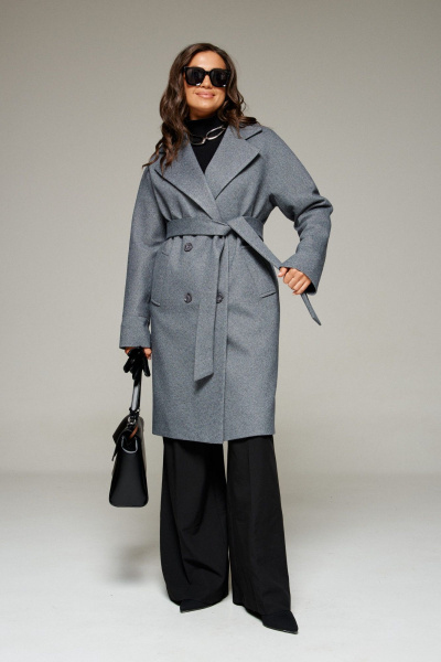 Пальто, пояс Beautiful&Free 7020 графитовый - фото 10