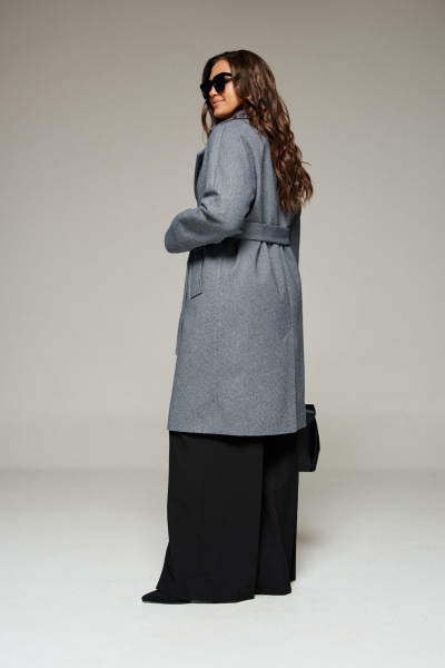 Пальто, пояс Beautiful&Free 7020 графитовый - фото 9