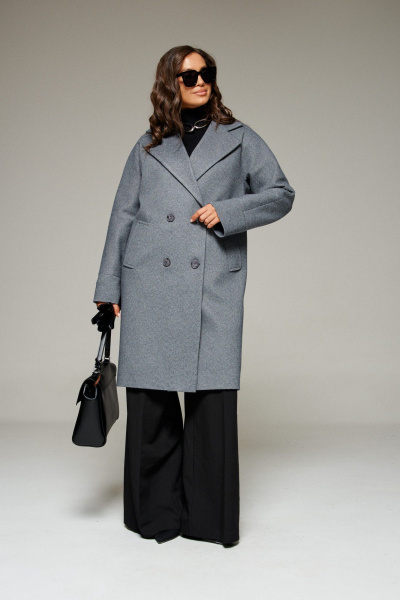 Пальто, пояс Beautiful&Free 7020 графитовый - фото 6