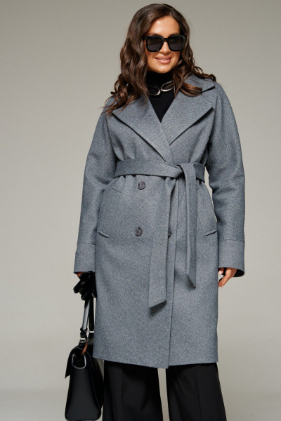 Пальто, пояс Beautiful&Free 7020 графитовый - фото 2