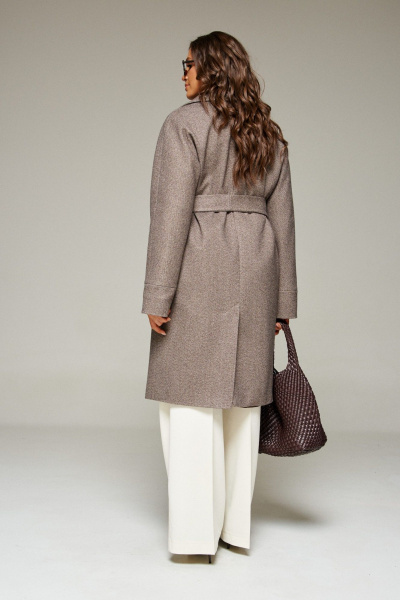 Пальто, пояс Beautiful&Free 7020 кофейный - фото 2