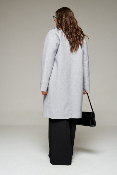 Пальто, пояс Beautiful&Free 7020 светло-серый - фото 11