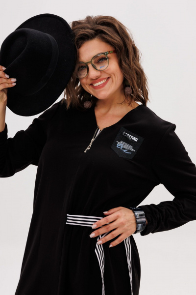 Платье Anelli 1705 уголек - фото 8