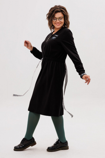 Платье Anelli 1705 уголек - фото 7