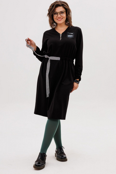 Платье Anelli 1705 уголек - фото 5