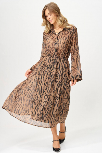 Платье Laikony L-943 тигр_мокко - фото 7