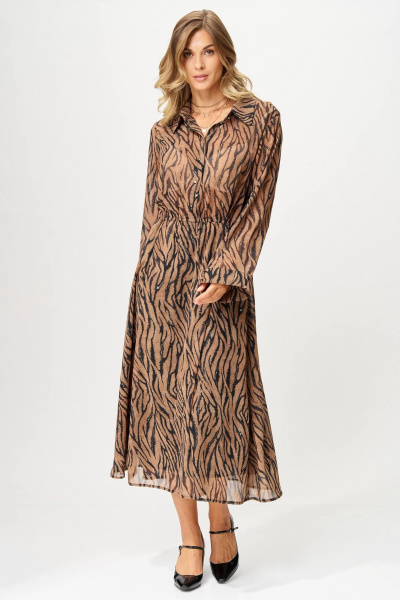 Платье Laikony L-943 тигр_мокко - фото 6