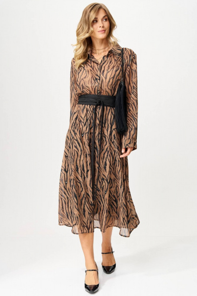 Платье Laikony L-943 тигр_мокко - фото 5