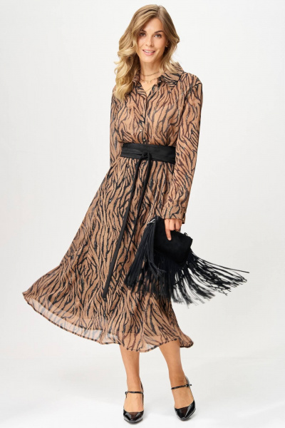 Платье Laikony L-943 тигр_мокко - фото 1