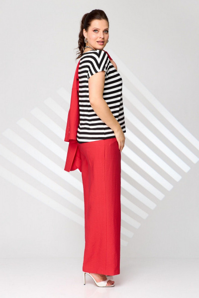 Брюки, жакет, топ Le Collect 482-1 красный - фото 8
