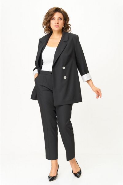 Брюки, жакет VIA-Mod 655 черный - фото 7