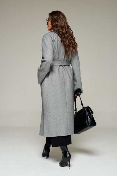 Пальто Beautiful&Free 7021 серый - фото 6