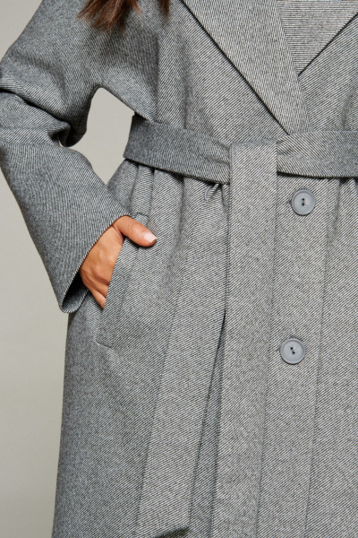 Пальто Beautiful&Free 7021 серый - фото 5
