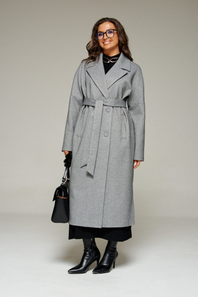 Пальто Beautiful&Free 7021 серый - фото 3