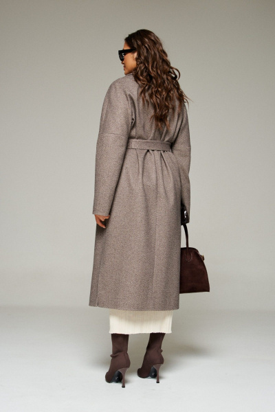 Пальто Beautiful&Free 7021 кофейный - фото 9