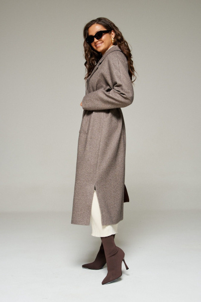 Пальто Beautiful&Free 7021 кофейный - фото 8