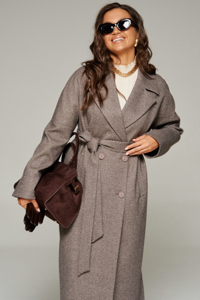Пальто Beautiful&Free 7021 кофейный - фото 6