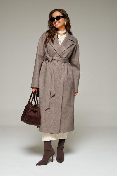 Пальто Beautiful&Free 7021 кофейный - фото 1