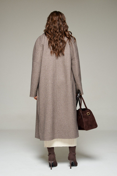 Пальто Beautiful&Free 7021 кофейный - фото 5