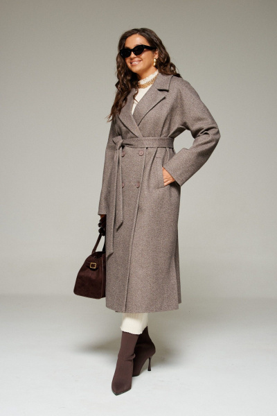 Пальто Beautiful&Free 7021 кофейный - фото 2