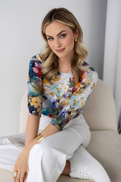 Блуза Nika.PL 010127 желтый_цветок - фото 2