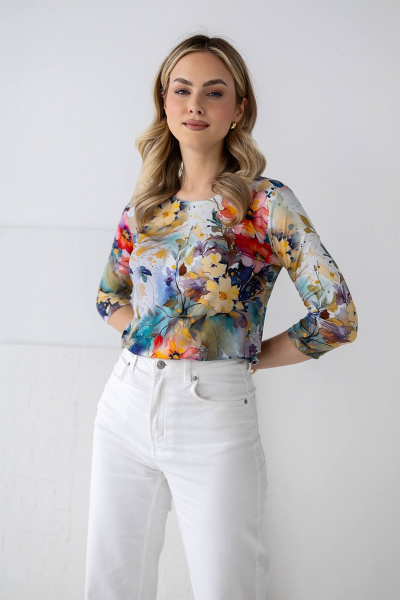 Блуза Nika.PL 010127 желтый_цветок - фото 1