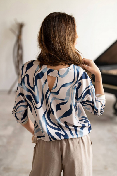 Блуза Nika.PL 03069 сине-голубой - фото 2