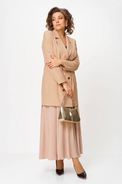 Жакет, юбка Anastasia 1262.2 бежевый - фото 3