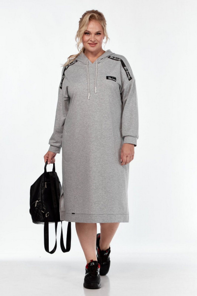 Платье СиБон 0346 серый - фото 1
