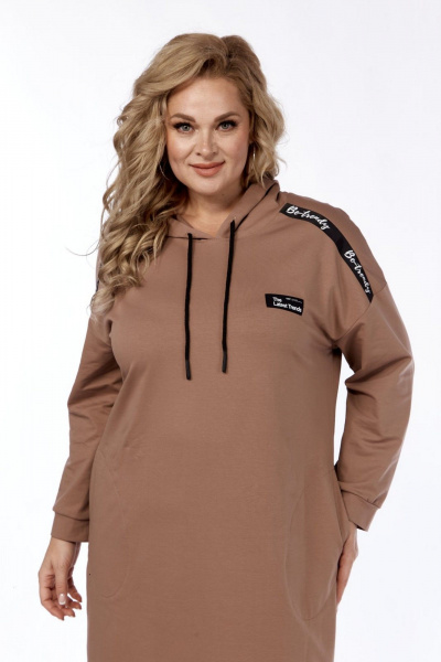 Платье СиБон 0346 кэмел - фото 3