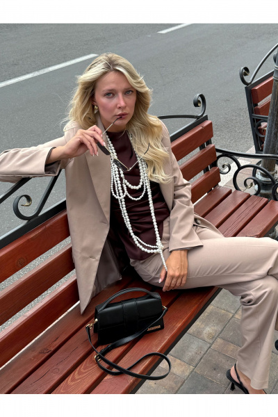 Жакет THE.WOMAN 0346 бежевый - фото 3