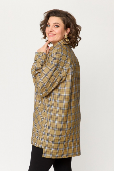 Рубашка Avenue 0342 песочный_клетка - фото 5