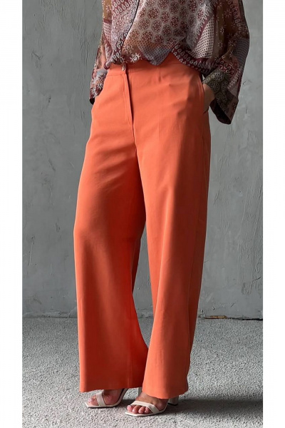 Брюки классические из текстиля с карманами и поясом на резинке Avanti С-145-2 - фото 1