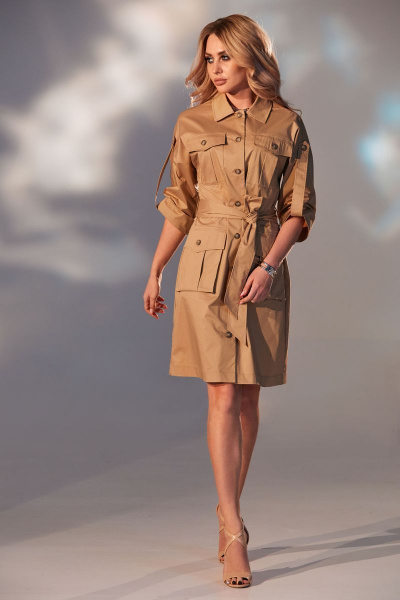 Платье Golden Valley 4735 бежевый - фото 1