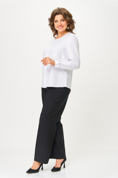 Блуза, брюки, жилет БАГРЯНИЦА 3172 черный_белый - фото 2