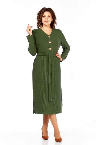Платье, пояс Элль-стиль 2414 зеленый - фото 12