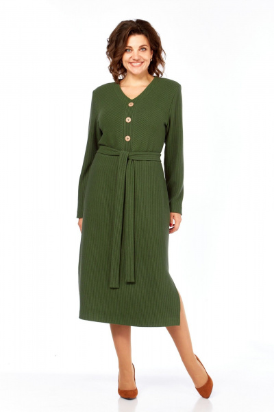 Платье, пояс Элль-стиль 2414 зеленый - фото 11