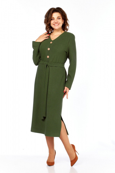 Платье, пояс Элль-стиль 2414 зеленый - фото 10