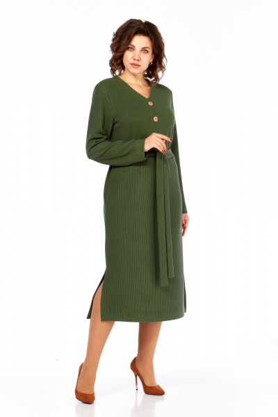Платье, пояс Элль-стиль 2414 зеленый - фото 9