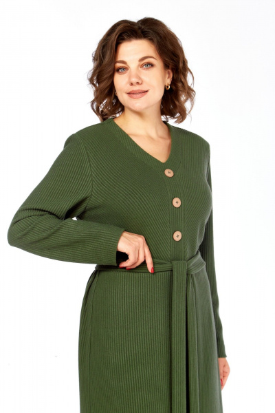 Платье, пояс Элль-стиль 2414 зеленый - фото 3