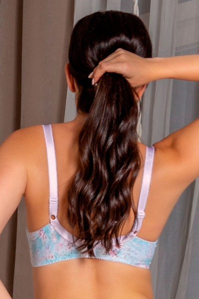 Бюстгальтер на каждый день из трикотажа мультиколор Verally 2001-4 батерфляй - фото 3