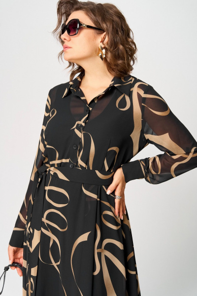 Платье EVA GRANT 7303 черный_принт - фото 10