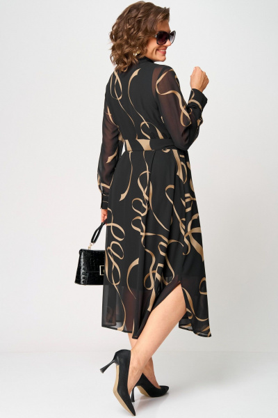 Платье EVA GRANT 7303 черный_принт - фото 9